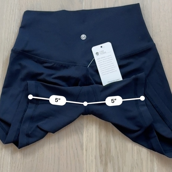 NWT CRZ YOGA Navy Crossover Biker Shorts - Picture 4 of 6